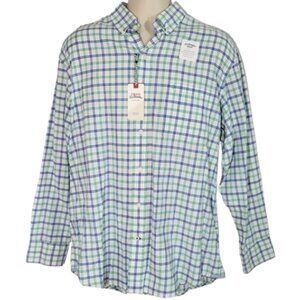 IZOD Plaid Stripe Newport Oxford Relaxed Classics Button Down Shirt NWT Men's L